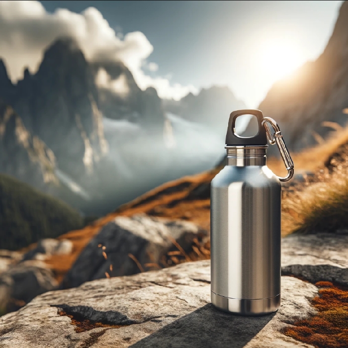 Aluminijasta termo flaša za sublimacijo 600mL s karabinom